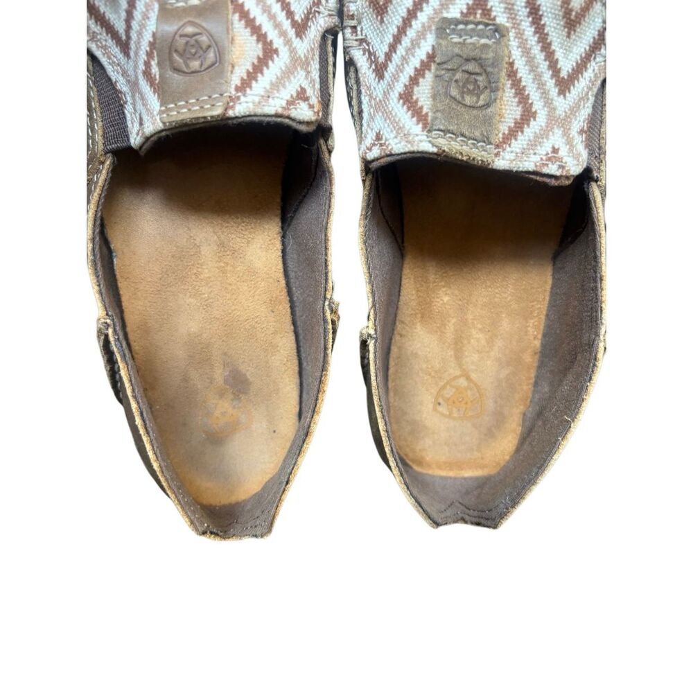 Ariat Cruiser Brown Leather Slip On Shoes Geometric Print Women’s Size - Picture 7 of 11